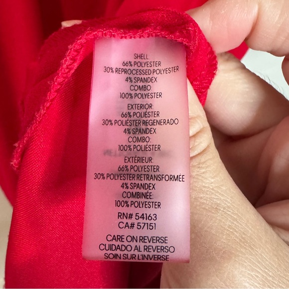 CALVIN KLEIN ❤️ Elegant Cherry Red, Flared Sleeves Midi Dress (Women’s 6 Petite) - Picture 9 of 12